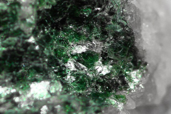 Fuchsite, the green variety of common mica